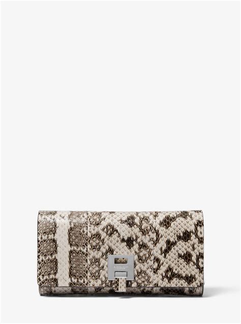 michael kors gator skin wallet|Snakeskin Continental Wallet .